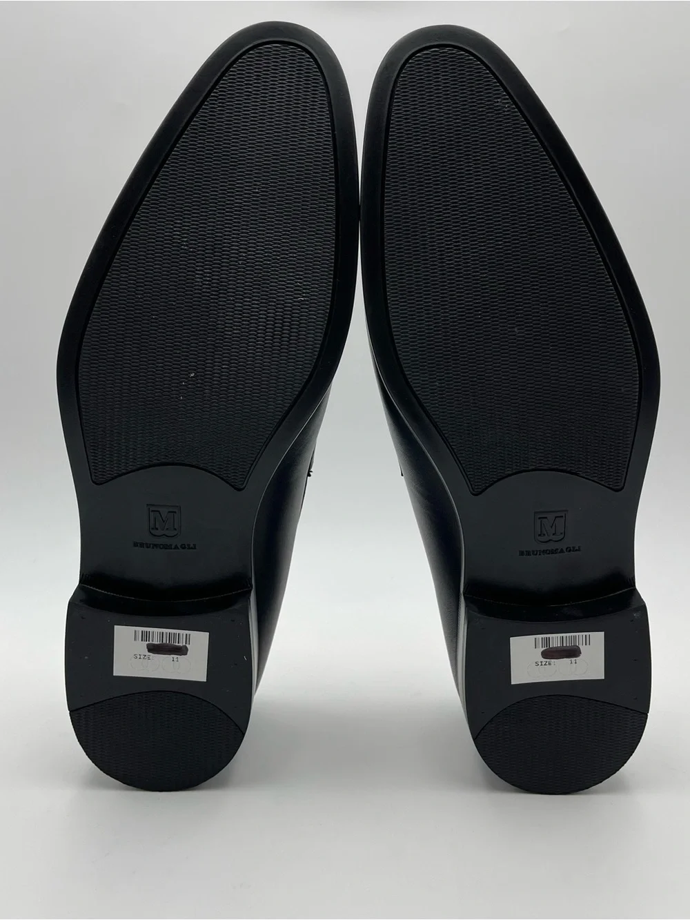 Bruno Magli Men SZ 11 Black Leather Ricci Penny Loafer Shoes -MSRP $395